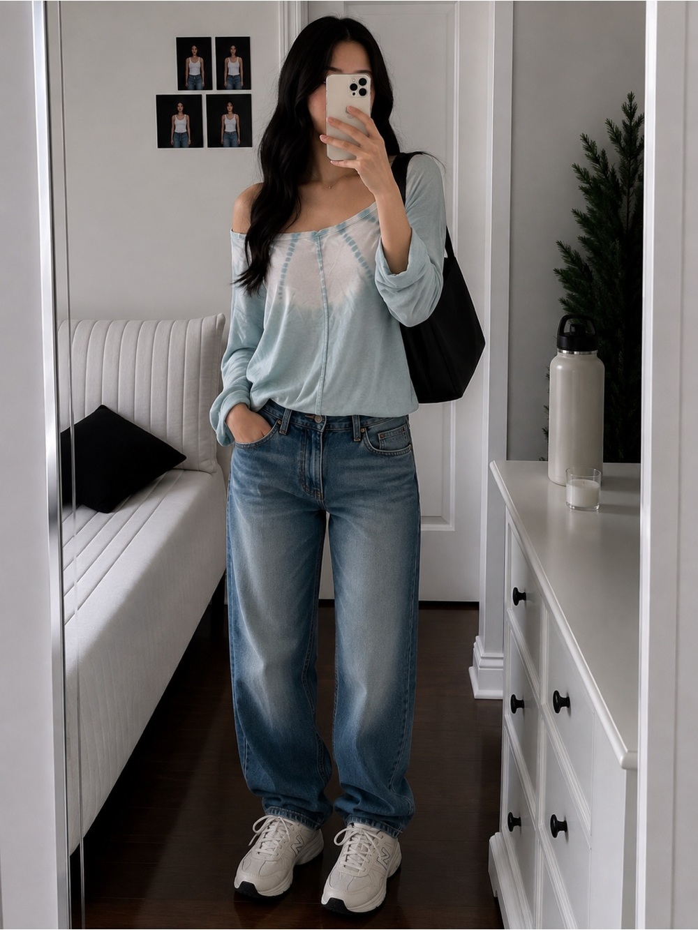 Light Blue Tie-Dye Pullover Sweatshirt